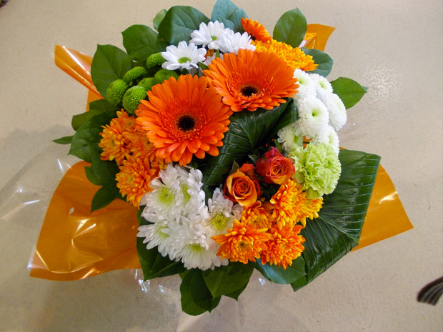 bouquets fleurs oranges