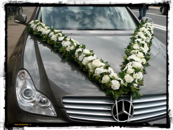 voiture fleurie pour mariage