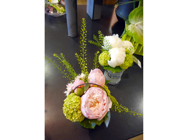 petite composition pivoines